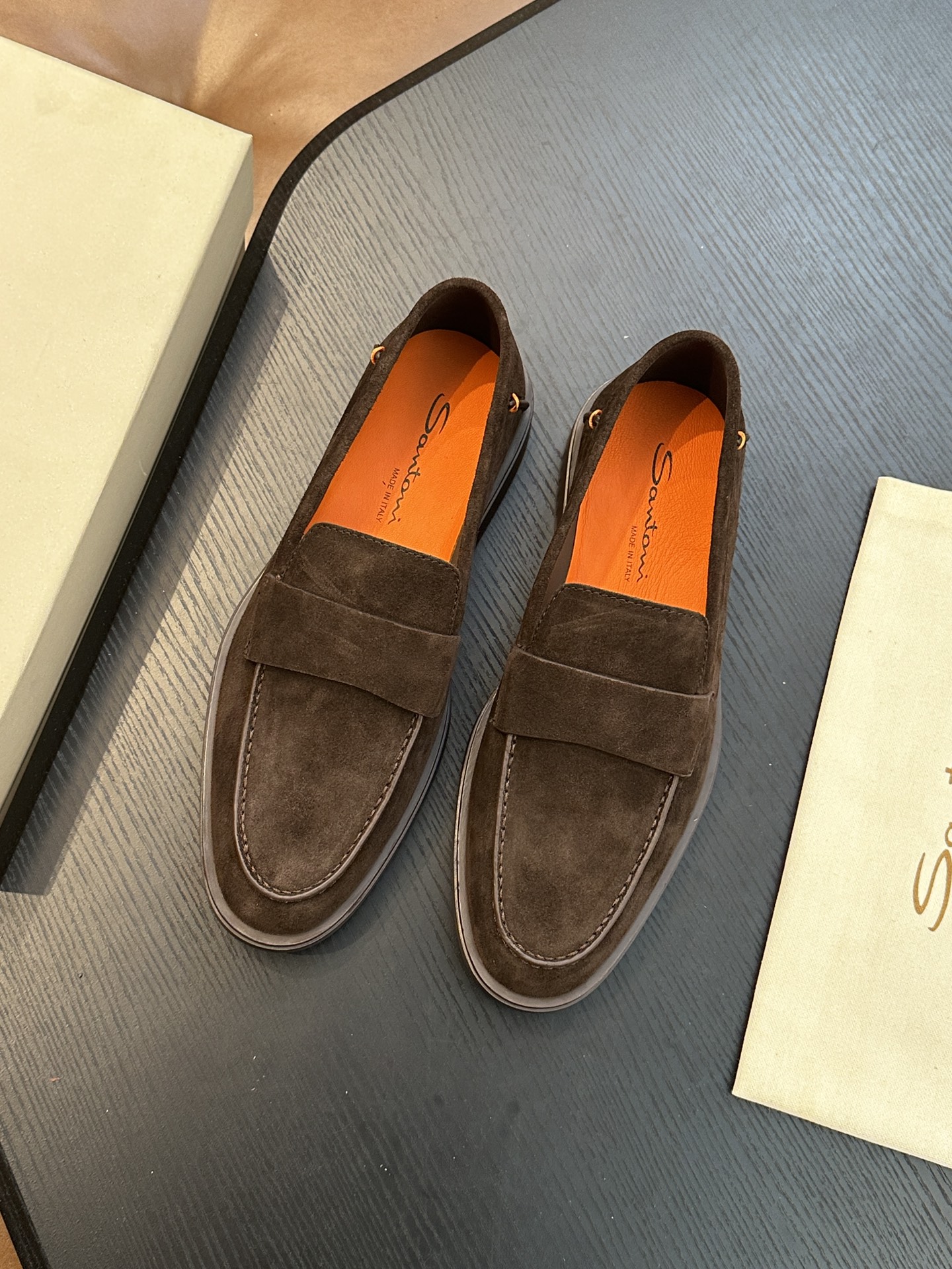 Santoni 산토니 남성 수제 송아지 가죽 슈즈 로퍼 신발