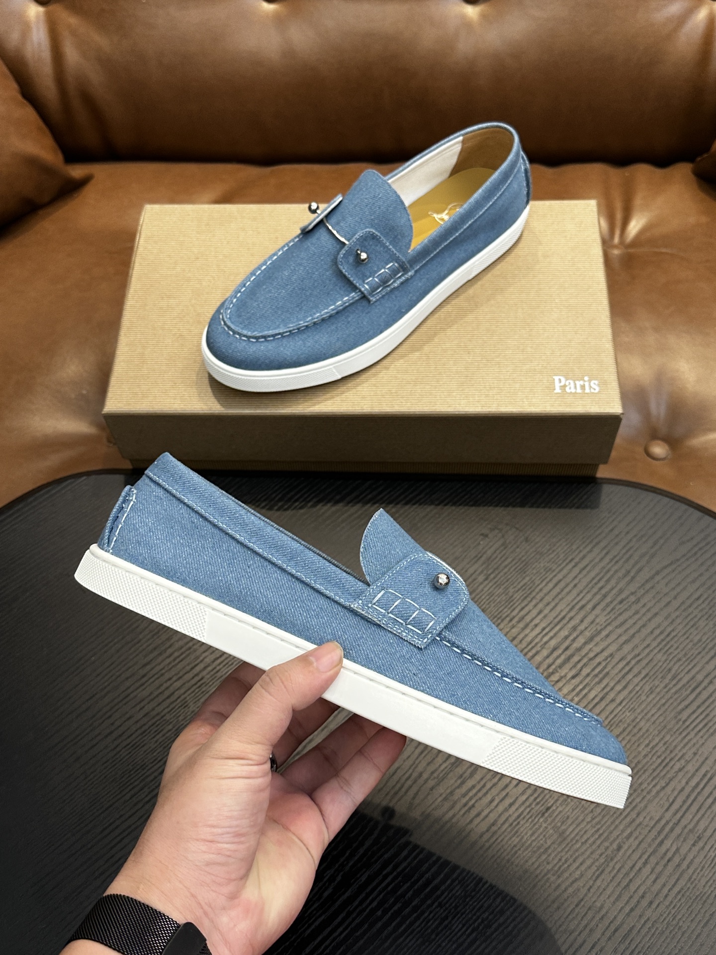 Christian Louboutin 크리스찬 루부탱 수제 로퍼 신발