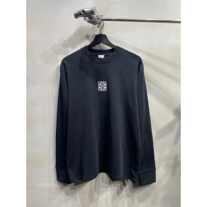 Loewe 로에베 심플 로고 자수 라운드넥 긴팔 티셔츠 의류