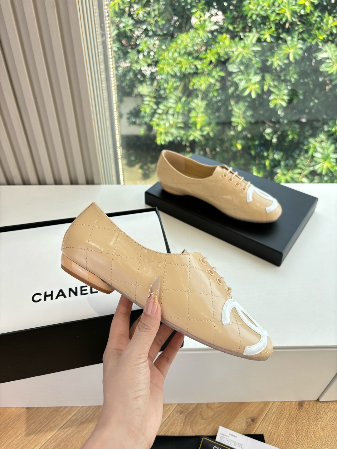 Chanel 샤넬 클래식 더블 C 빈티지 발레 플랫 슈즈 신발
