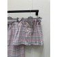 Prada 벌룬 체크 미니스커트 치마 의류