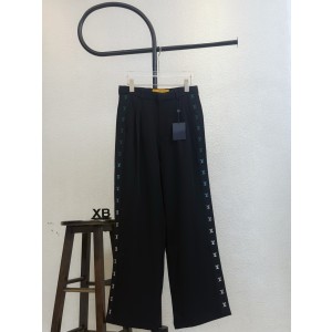 LV 루이비통 사이드 밴드 로고 자수 스트레이트 팬츠 바지 의류