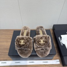 Chanel 샤넬 퍼 슬리퍼 신발
