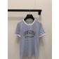Celine 셀린느 라운드넥 스트라이프 로고 티셔츠 의류