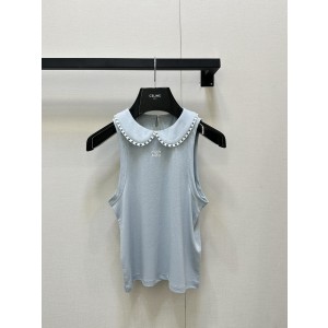 CELINE 셀린느 카라 민소매 탑 나시 의류