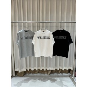 WE11DONE Moon 웰던 진주 로고 그래픽 반팔 티셔츠 의류