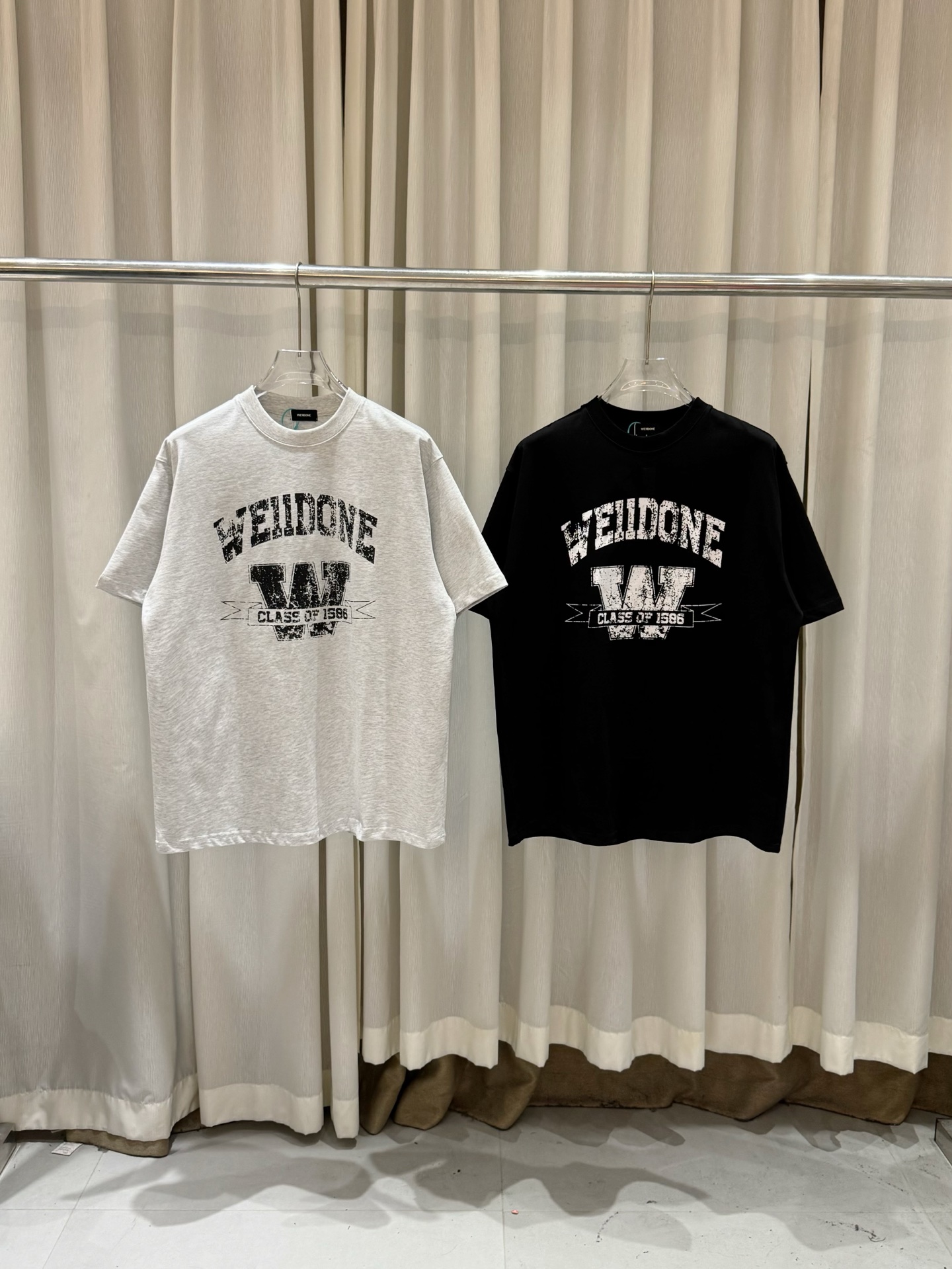 Welldone 웰던 미국식 크랙 W 로고 반팔 티셔츠 의류