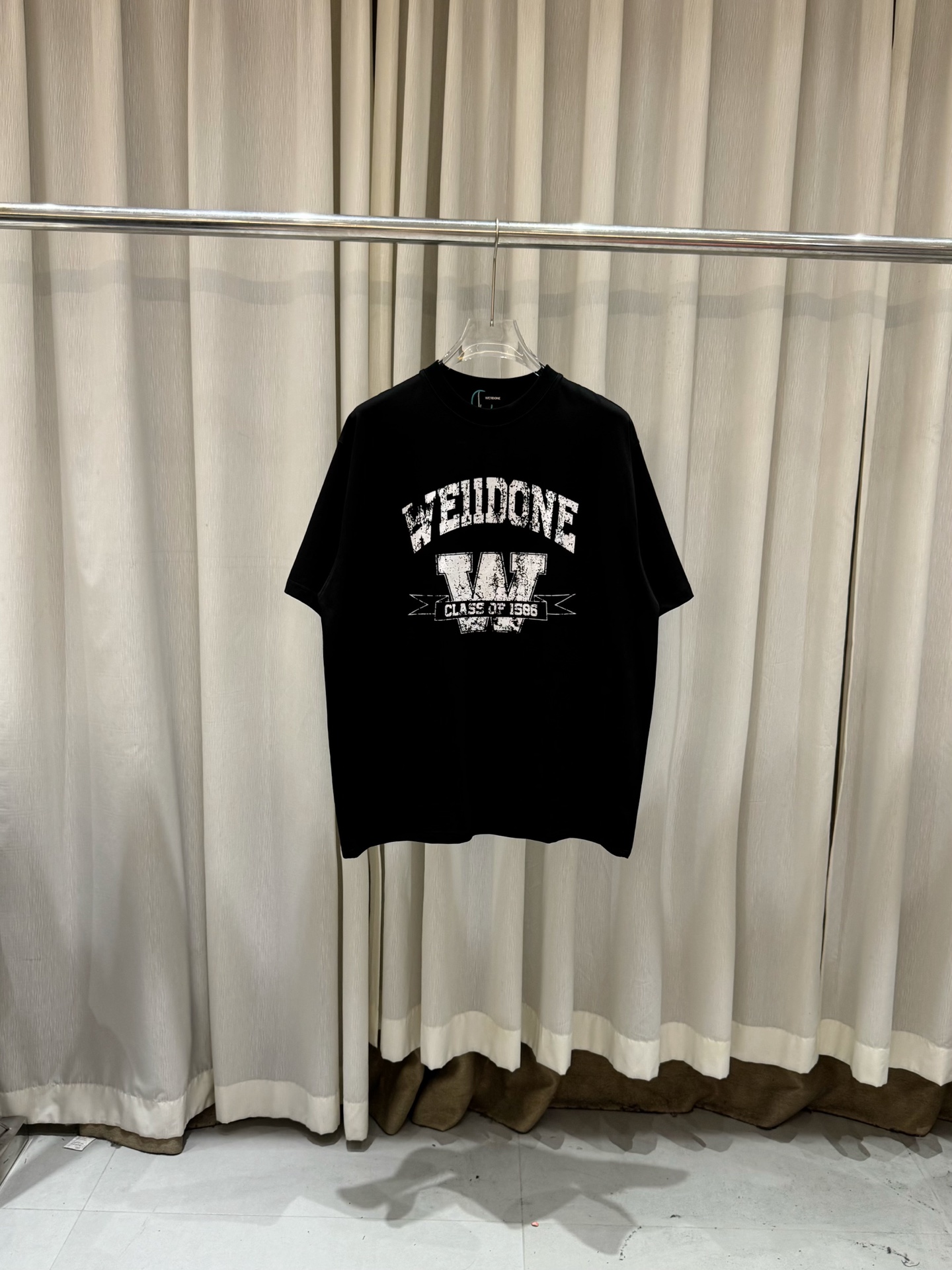 Welldone 웰던 미국식 크랙 W 로고 반팔 티셔츠 의류