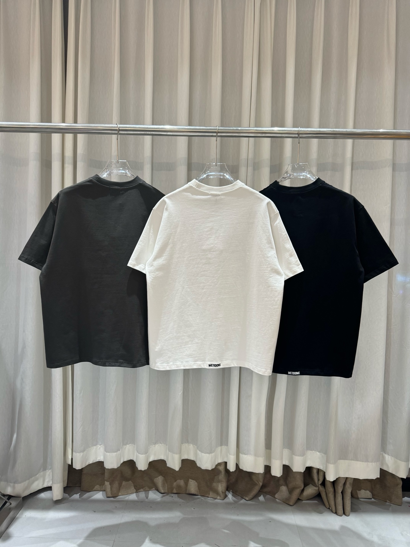 WE11DONE MOON 웰던 화염 LOGO 반팔 티셔츠 의류