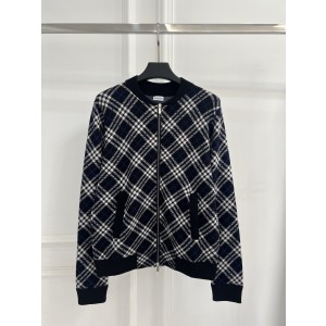 Burberry 버버리 헤링본 체크 울 혼방 니트 가디건 재킷 의류