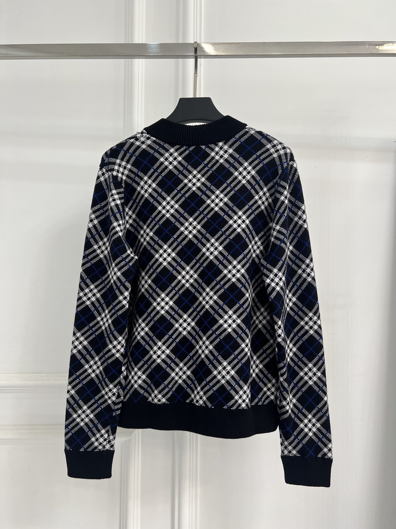 Burberry 버버리 헤링본 체크 울 혼방 니트 가디건 재킷 의류