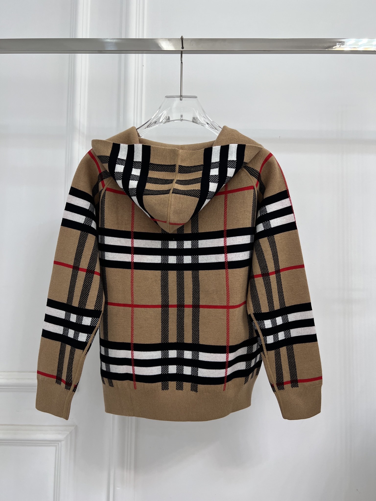 Burberry 버버리 클래식 체크 자카드 양면 가디건 후드 집업 재킷 의류