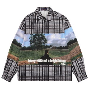 LV 루이비통 풍경 체크 롱 셔츠 의류