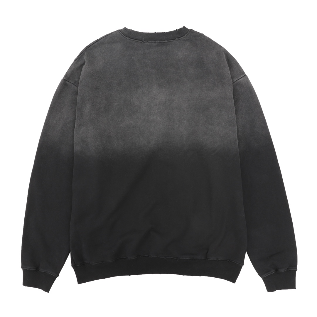 Balenciaga 발렌시아가 그라데이션 워싱 데미지 스케치 라운드넥 후드티 의류