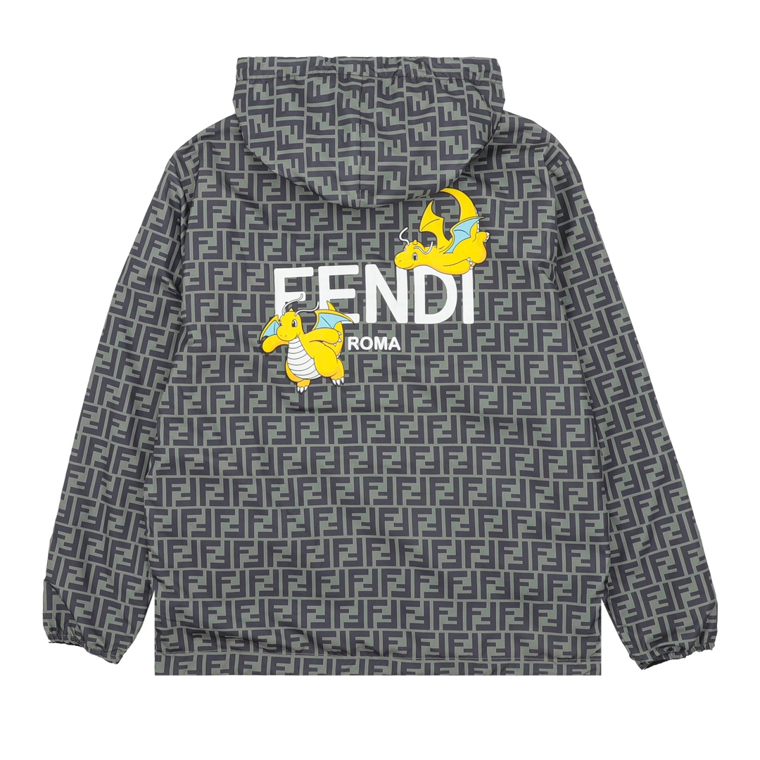FENDI × FRGMT × Pokemon 펜디 콜라보 후드 바람막이 집업 재킷 의류