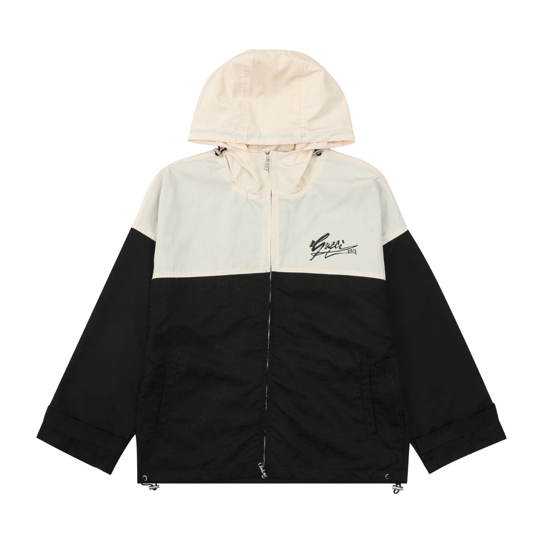 GUCCI 구찌 패치 프린팅 로고 후드 바람막이 재킷 의류