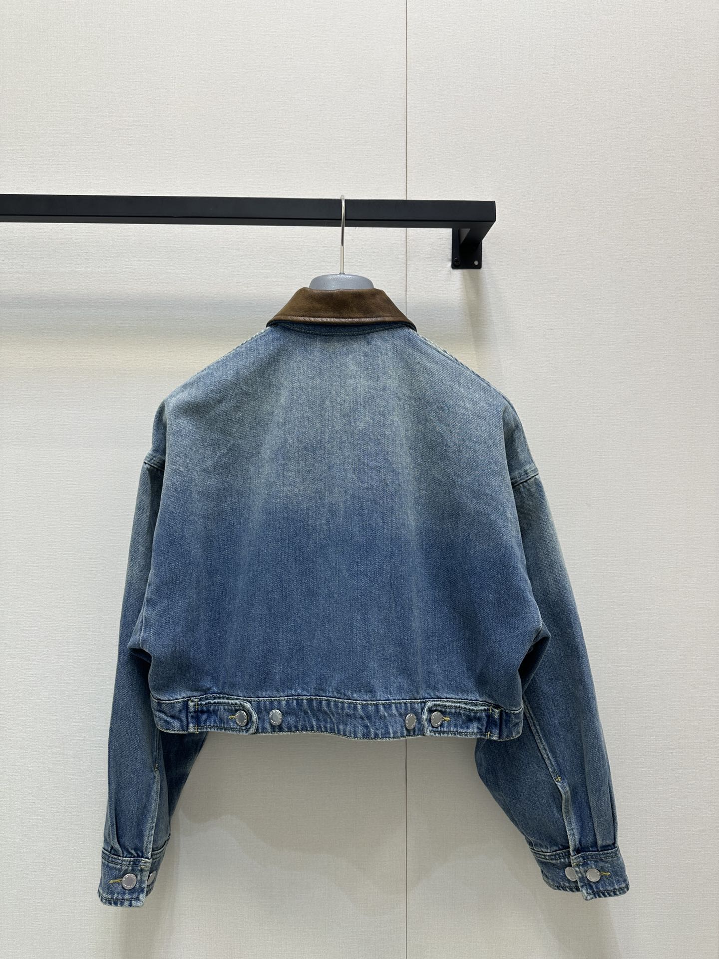 PRADA 프라다 가죽 배색 데님 재킷 의류