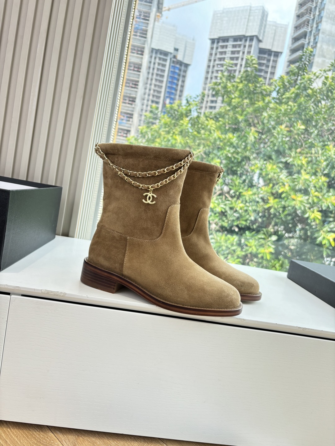 Chanel 샤넬 체인 라이더 부츠 신발
