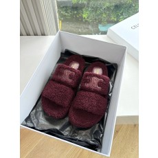 CELINE 셀린느 퍼 슬리퍼 신발