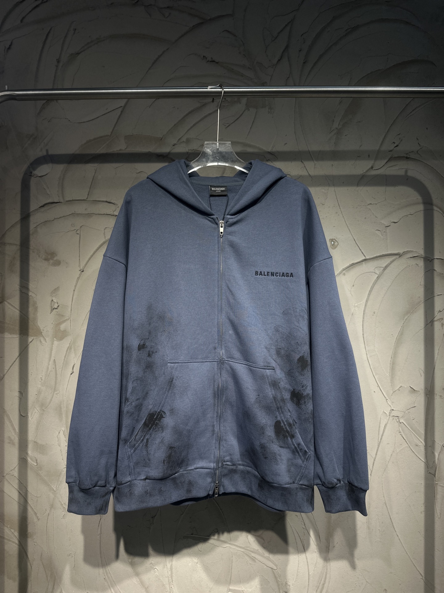 BALENCIAGA 발렌시아가 빈티지 페인팅 로고 자수 후드 집업 의류