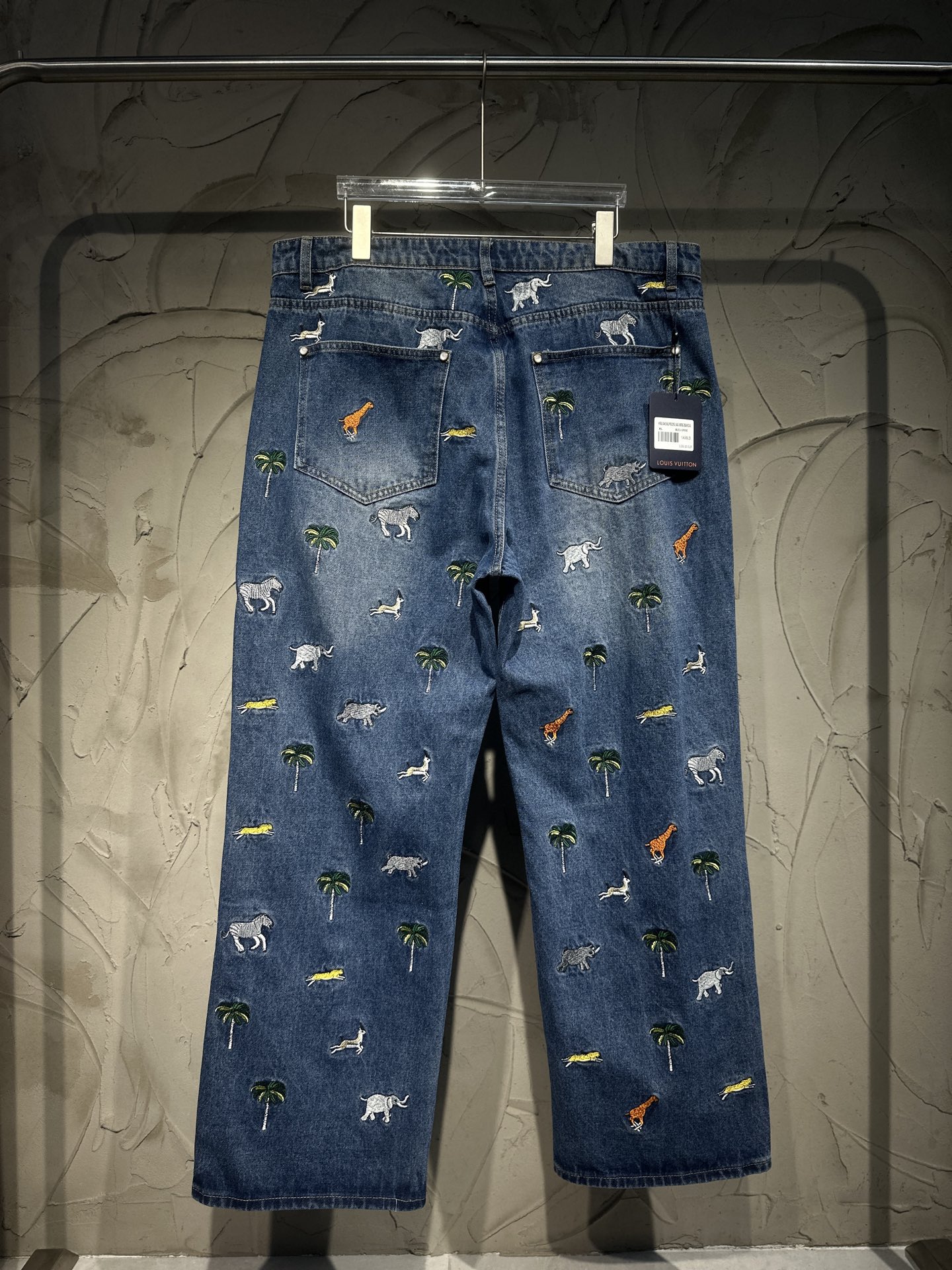 Louis Vuitton LV 루이비통 동물 자수 데님 자켓 + 팬츠 세트 의류