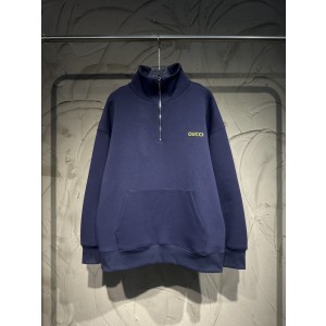 GUCCI 구찌 로고 장식 니트 하프 집업 맨투맨 티셔츠 의류