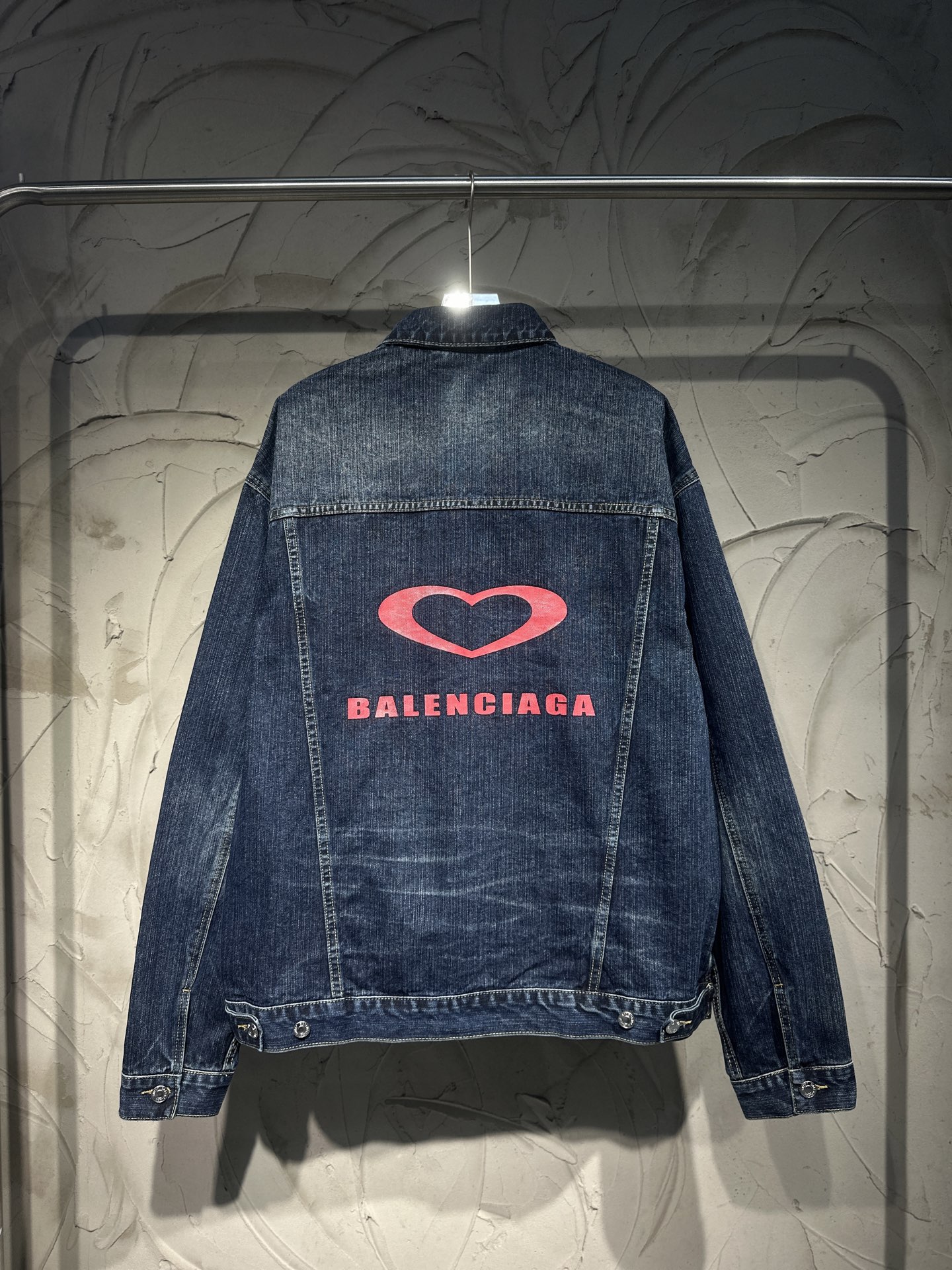 Balenciaga 발렌시아가 자수 하트  데님 재킷 자켓 의류