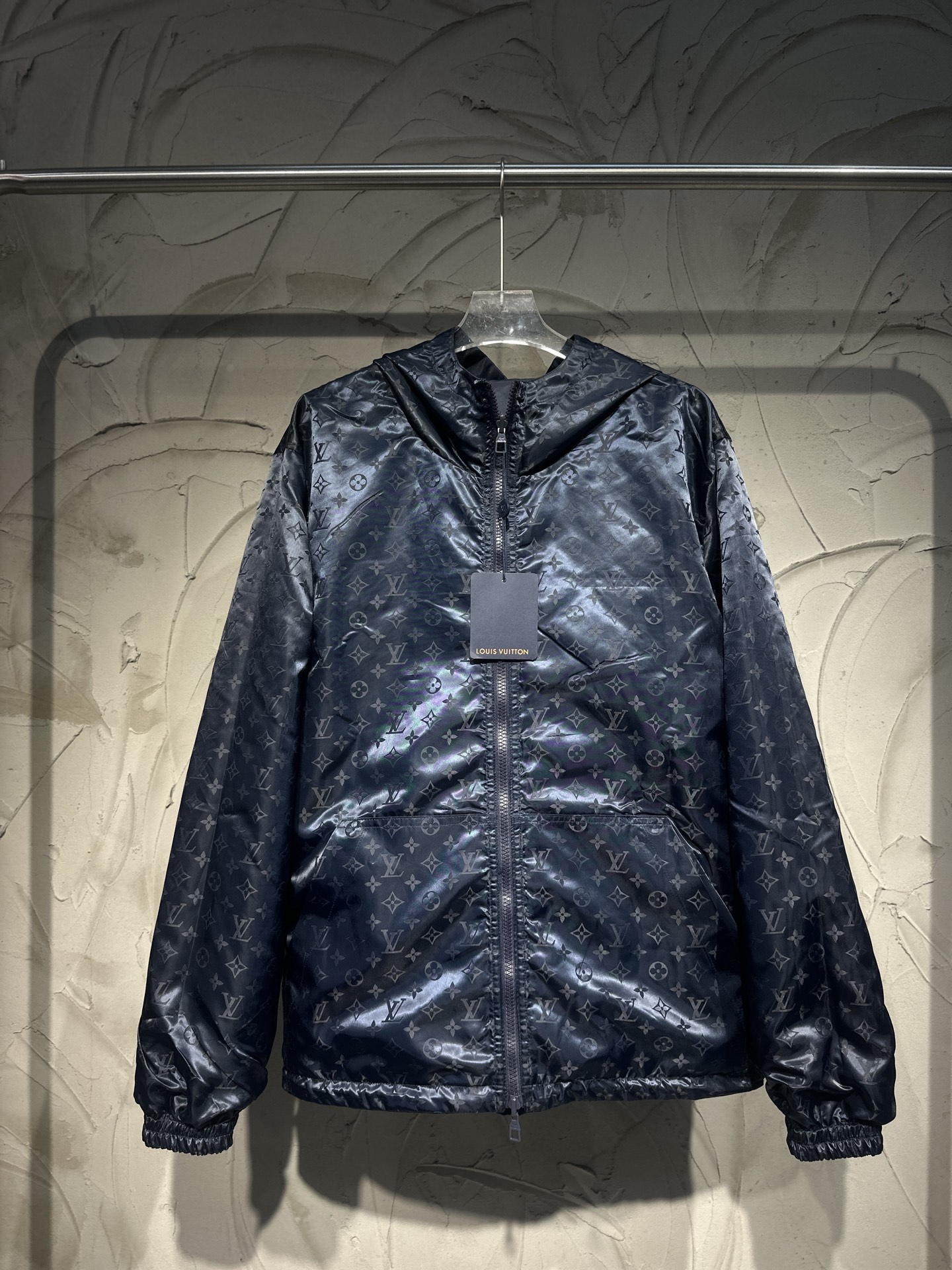 LOUIS VUITTON LV 루이비통 양면 트위드 패치 바람막이 재킷 자켓 의류