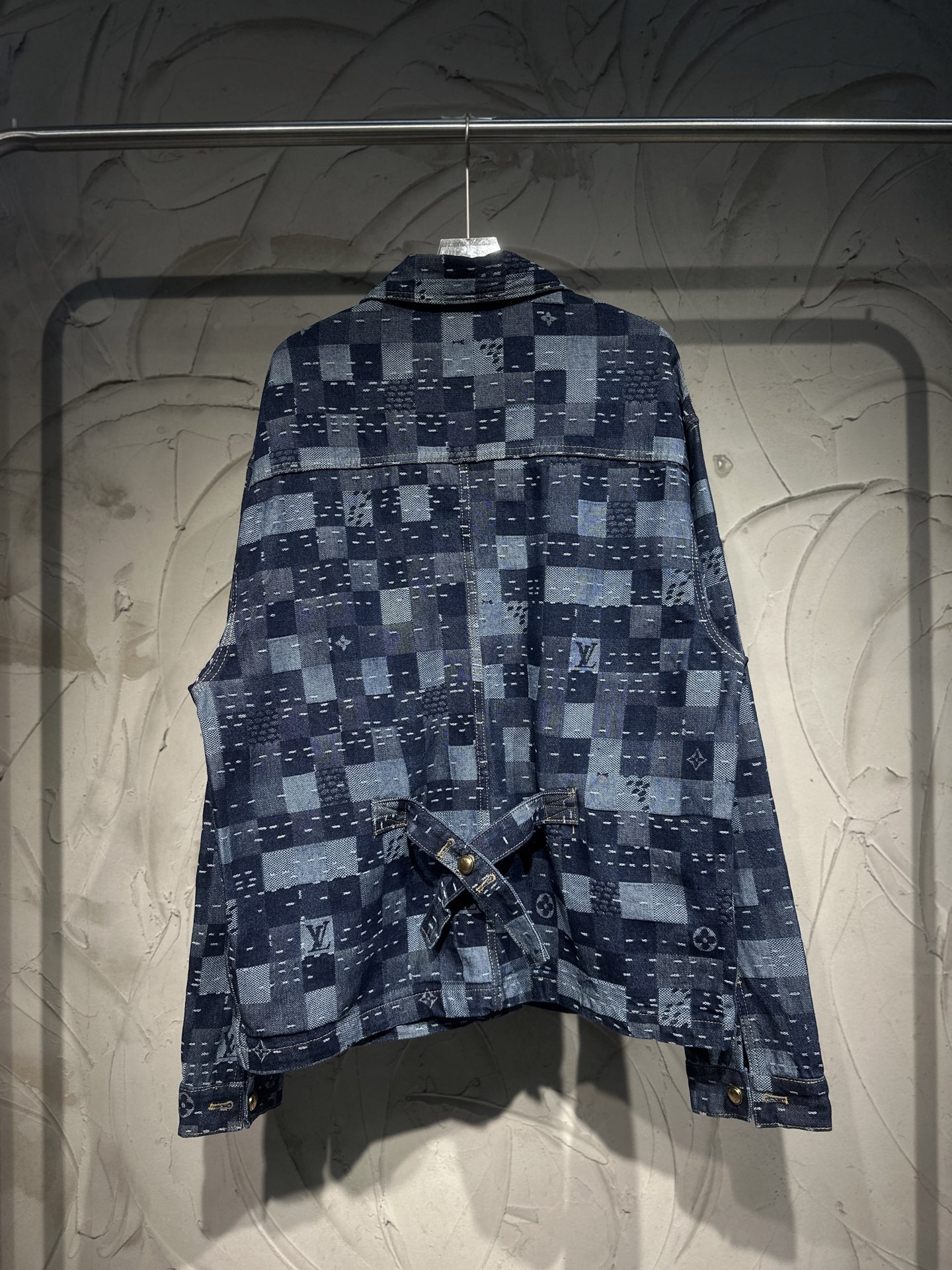 LOUIS VUITTON x Nigo LV 루이비통 체크 자수 데님 자켓 + 팬츠 세트 의류