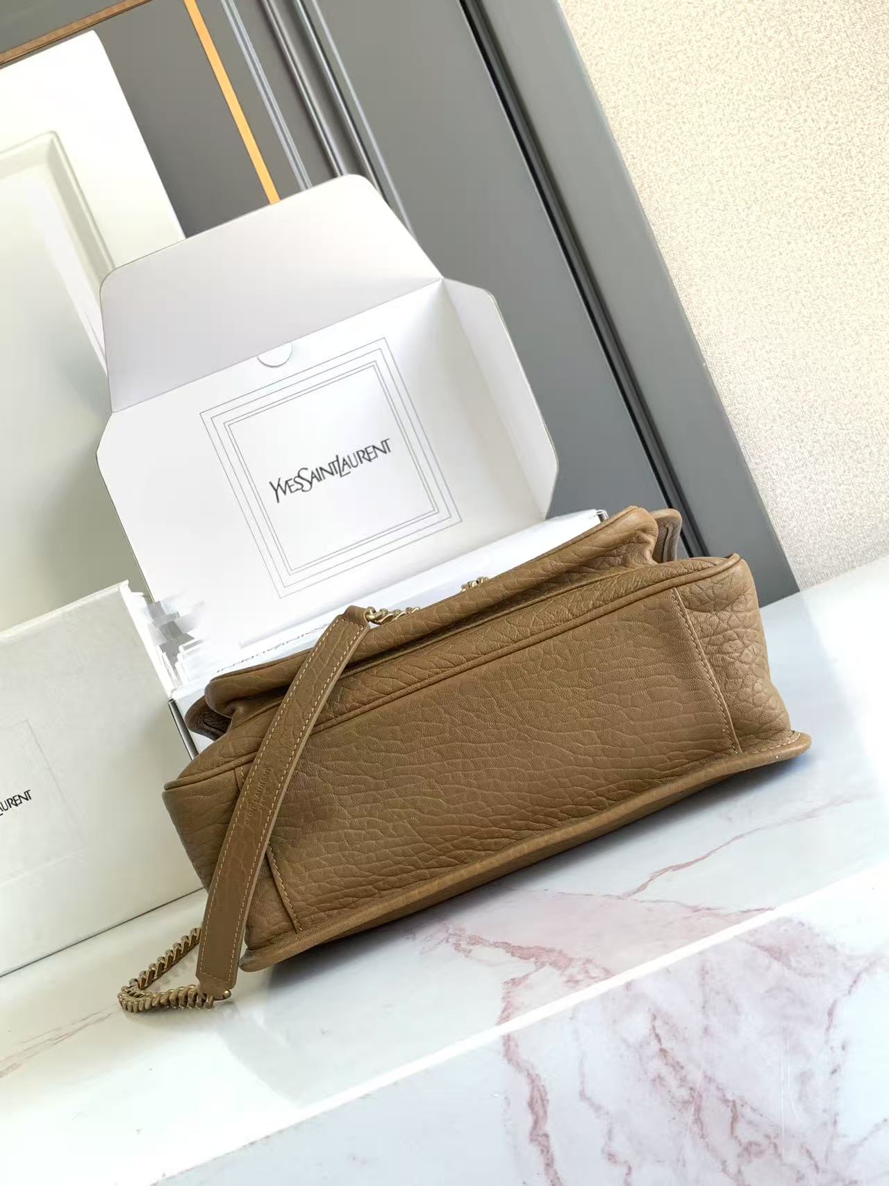 YSL NIKI 생로랑 미디엄 그레인 램스킨 백 가방