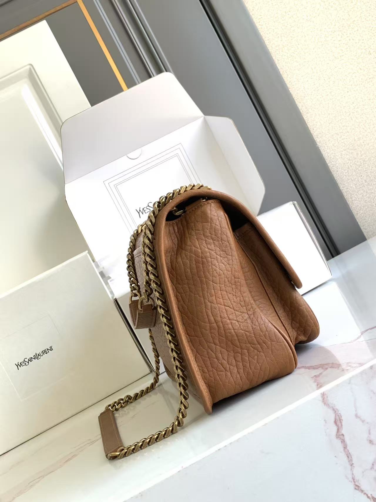 YSL NIKI 생로랑 미디엄 그레인 램스킨 백 가방