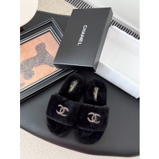 Chanel 샤넬 퍼 슬리퍼 신발