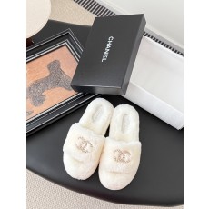 Chanel 샤넬 퍼 슬리퍼 신발