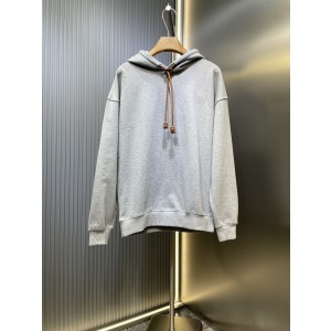 로에베 Loewe Anagram 가죽 스트링 자수 후드티 의류