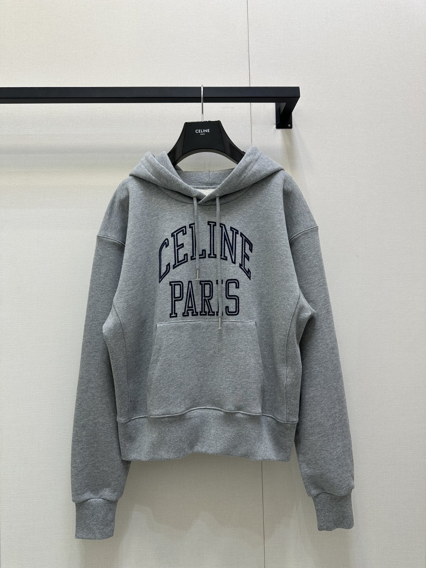 Celine 셀린느 레터링 벨벳 후드 티셔츠 의류