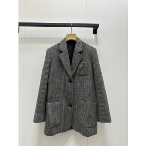 miumiu 미우미우 체크 포켓 테일러드 자켓 재킷 의류