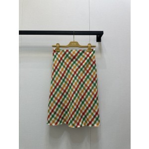 miumiu 미우미우 컬러 체크 울 스커트 치마 의류