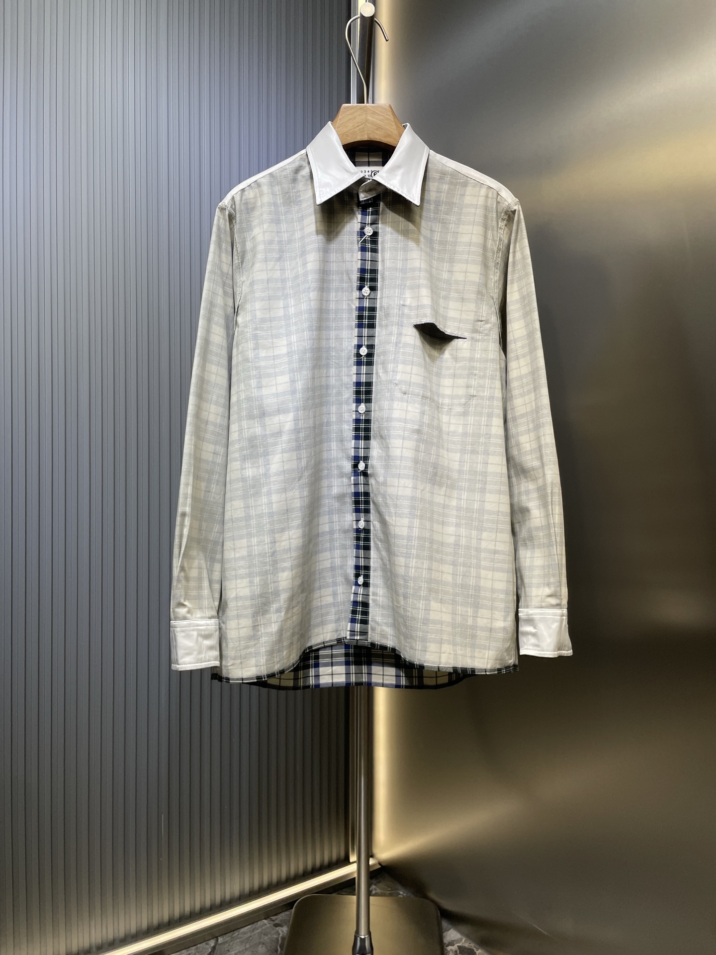 Maison Margiela 메종 마르지엘라 체크 양면 긴팔 셔츠 의류