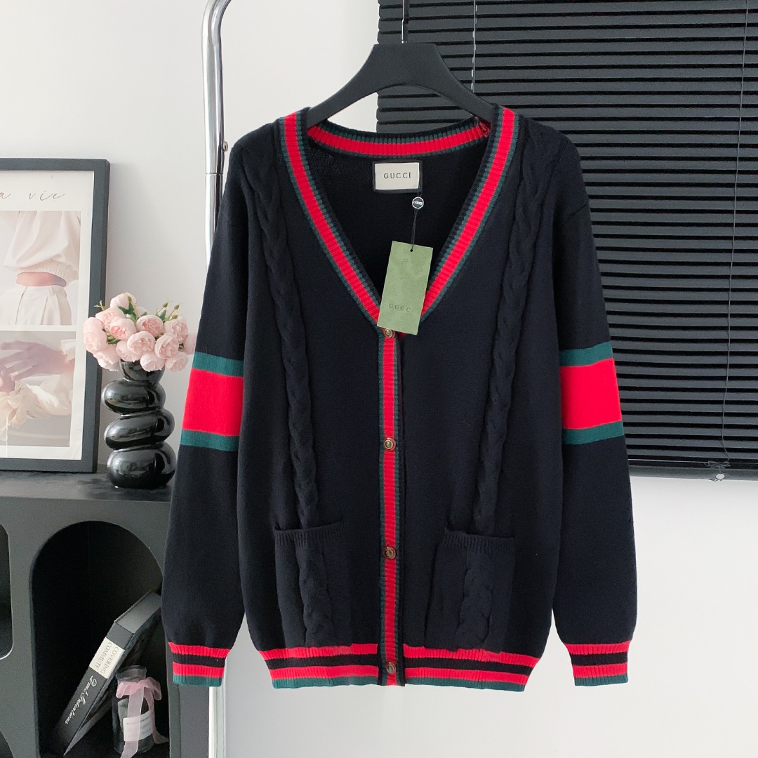 GUCCI 구찌 꽈배기 니트 가디건 의류