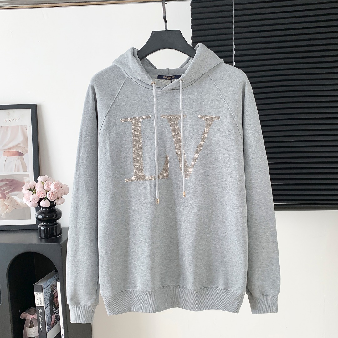 LOUIS VUITTON LV 스톤 로고 후드 맨투맨 티셔츠 의류
