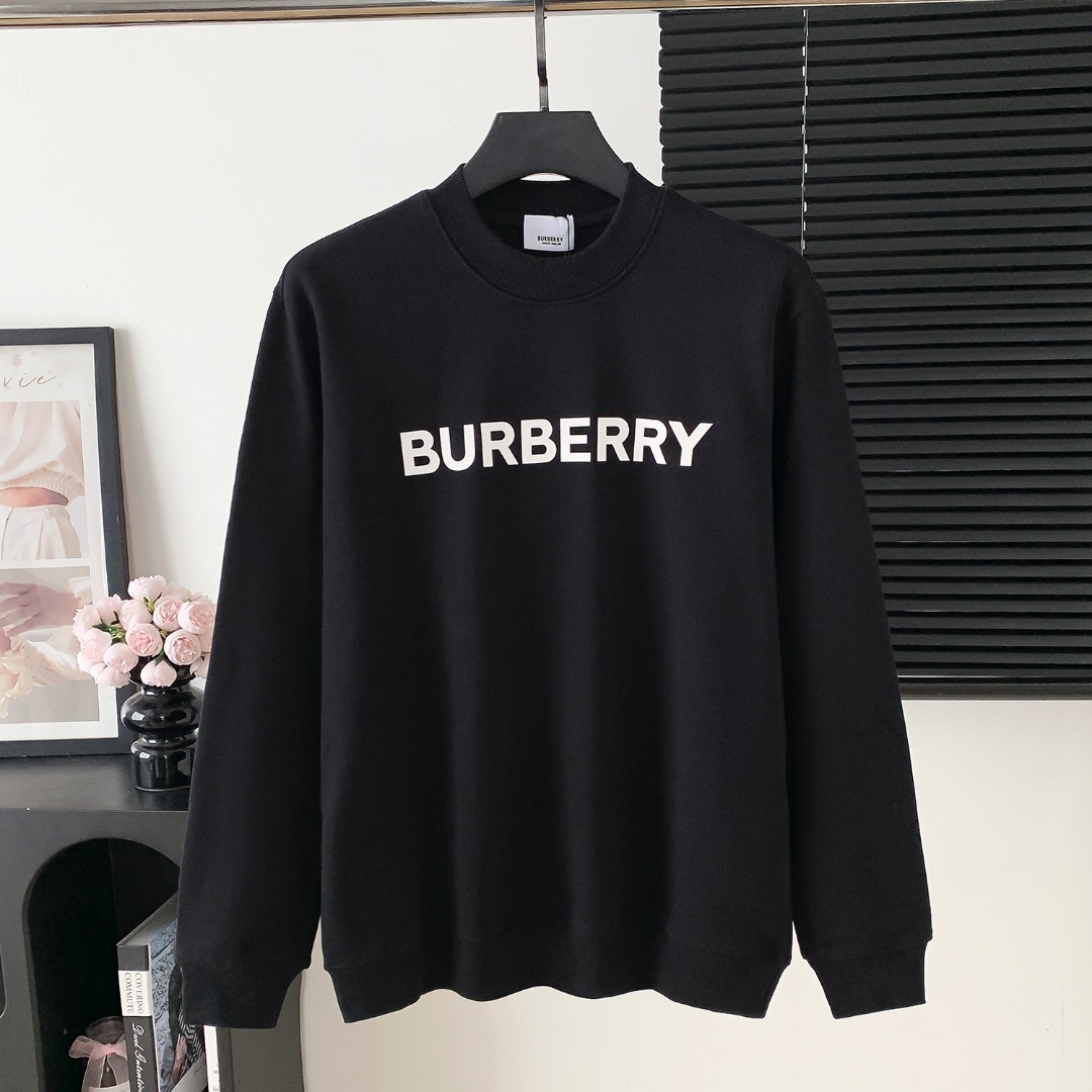 Burberry 버버리 실리콘 로고 라운드넥 맨투맨 티셔츠 의류