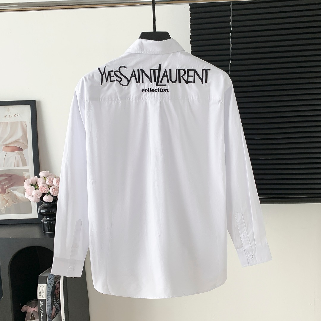 YSL 생로랑 포켓 자수 셔츠 의류