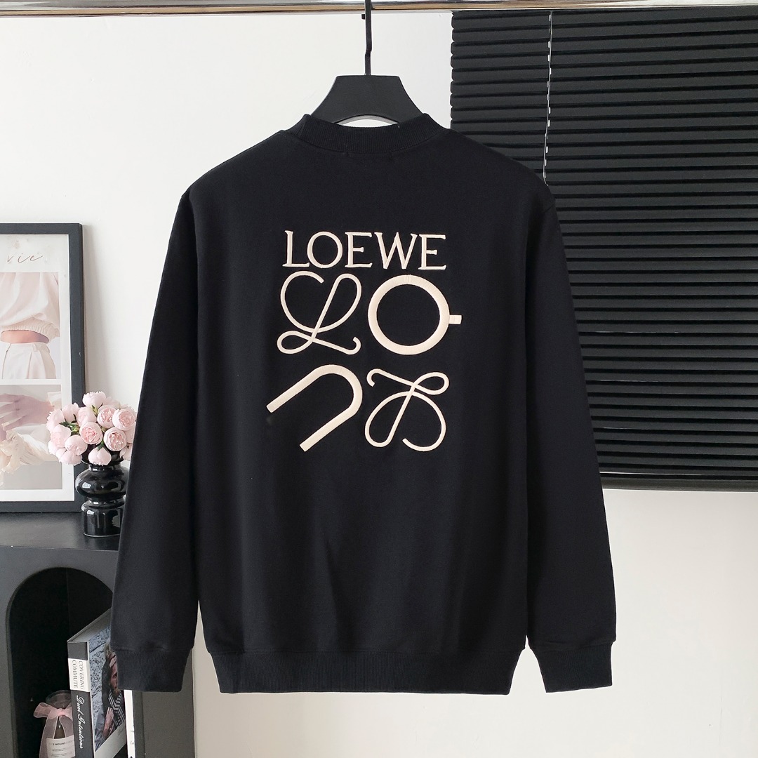 Loewe 로에베 자수 레터링 라운드넥 맨투맨 티셔츠 의류