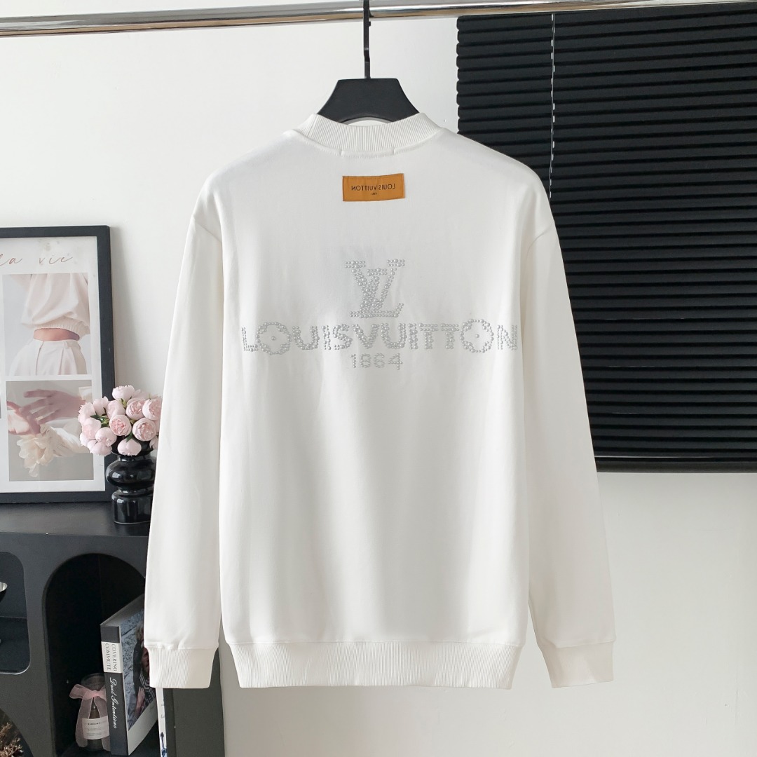 LV 루이비통 스팽글 레터링 라운드넥 맨투맨 티셔츠 의류