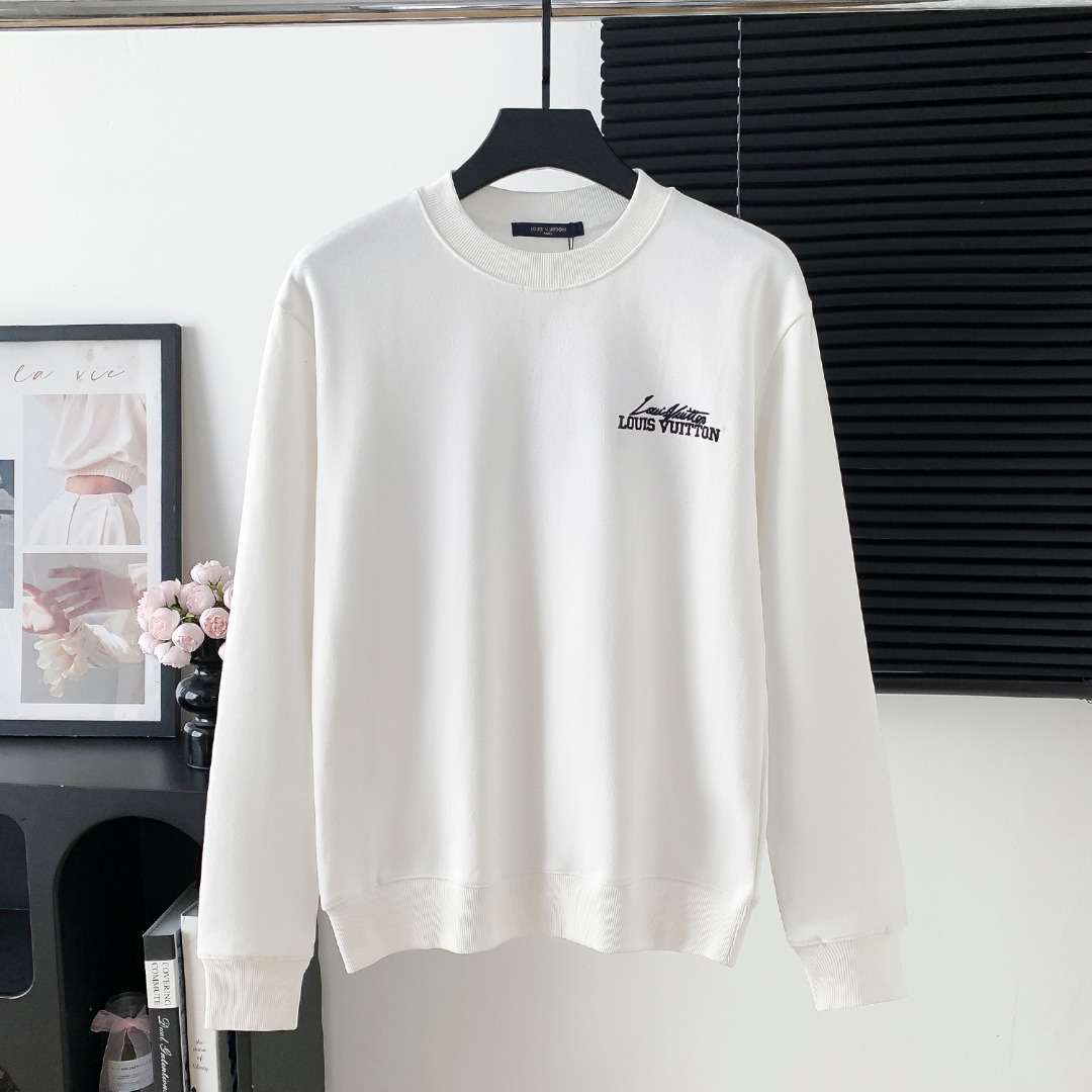 LV 루이비통 자수 레터링 라운드넥 맨투맨 티셔츠 의류