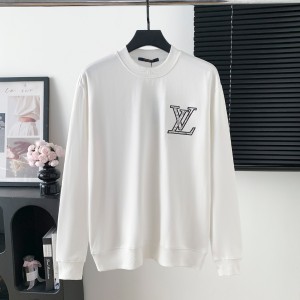 LV 루이비통 대형 로고 자수 라운드넥 맨투맨 티셔츠 의류
