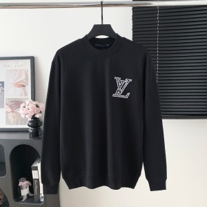 LV 루이비통 대형 로고 자수 라운드넥 맨투맨 티셔츠 의류