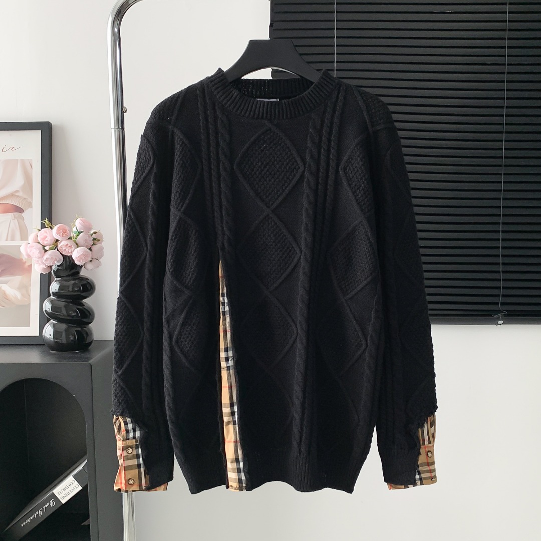 Burberry 버버리 체크 배색 니트 스웨터 의류