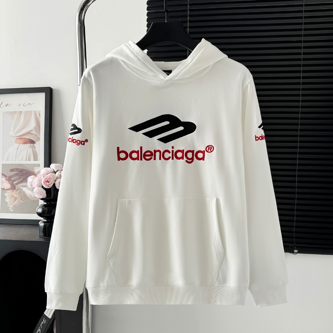 Balenciaga 발렌시아가 M로고 헤비 자수 후드티 의류