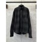 Balenciaga 발렌시아가 블랙 레터링 체크 울 셔츠 자켓 의류